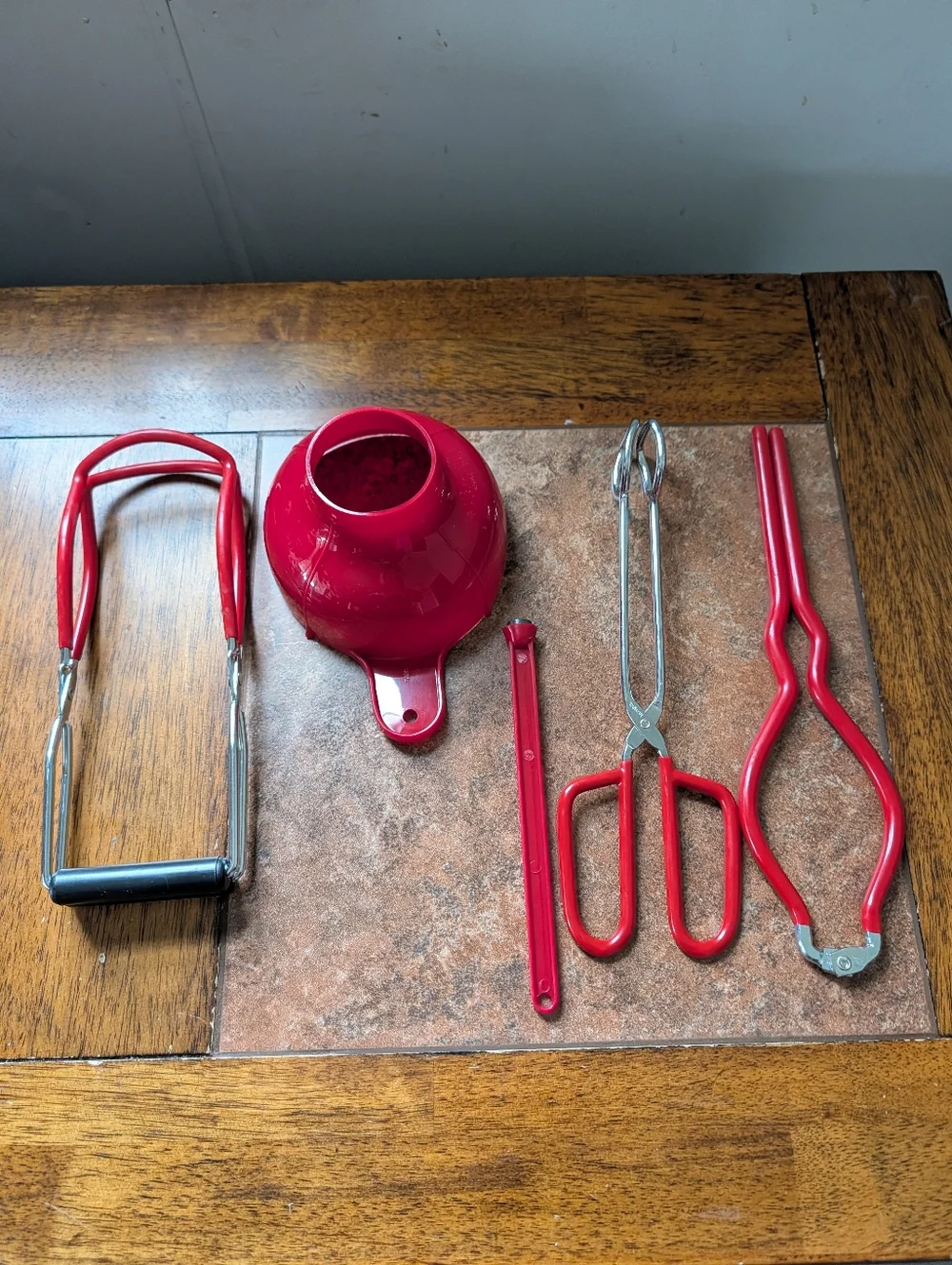Crate & Barrel Canning Tool Set Red Stainless Steel New Open Box